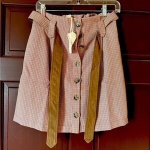 NWT plaid skirt.